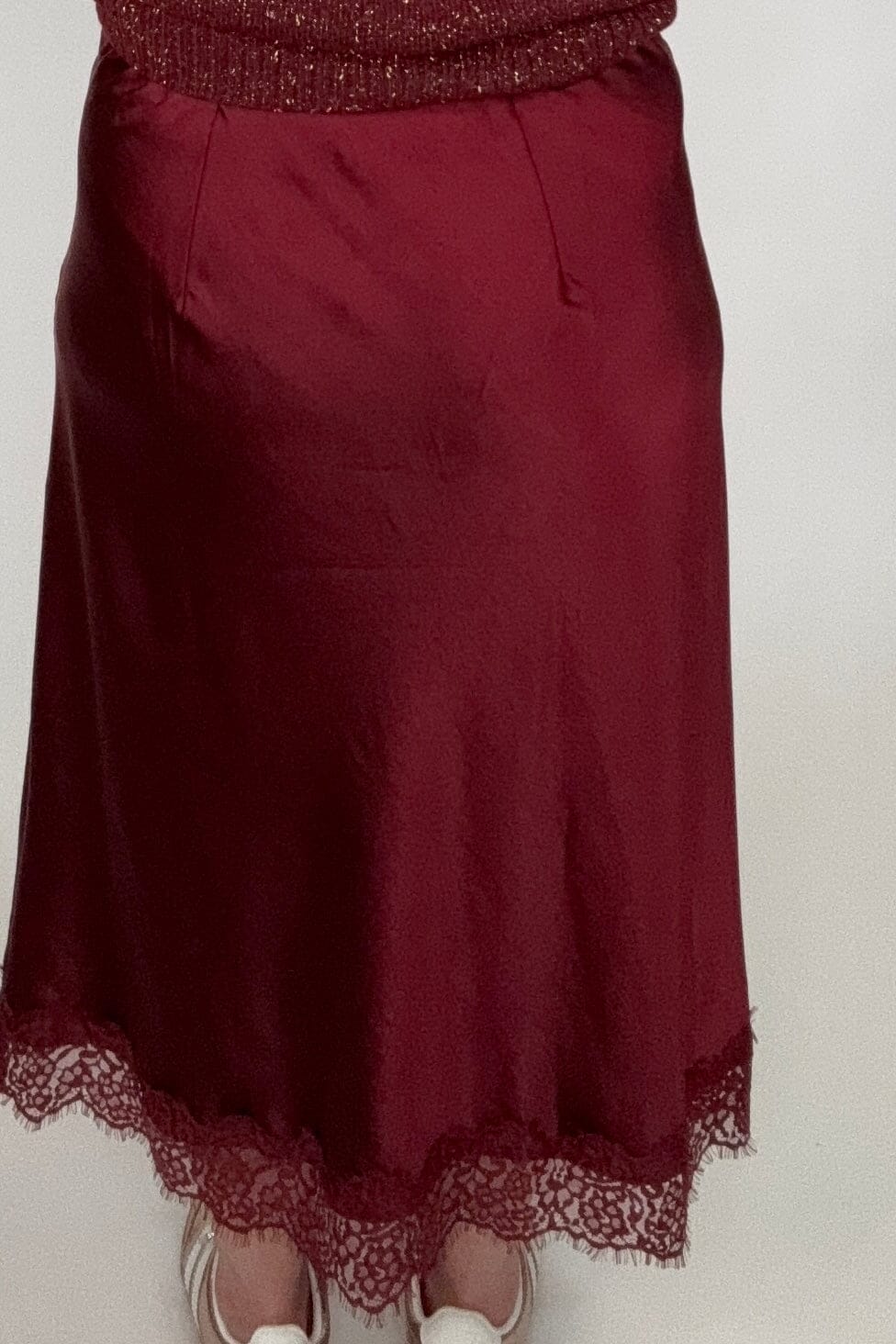 Satin Skirt w/ Lace Hem BOTTOMS:~~Unassigned~~ TRIBAL 