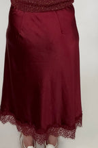 Satin Skirt w/ Lace Hem BOTTOMS:~~Unassigned~~ TRIBAL 