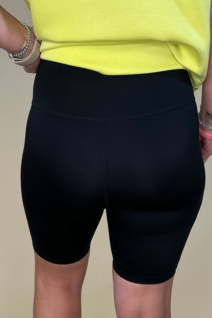 High Rise Matte Bike Shorts