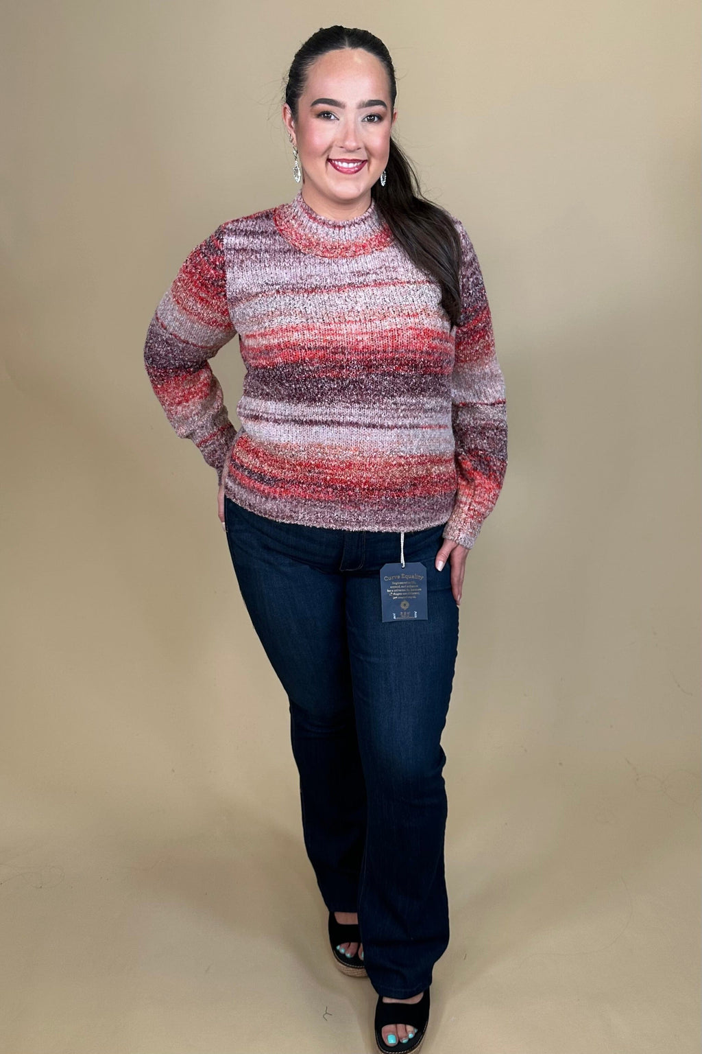 Mock Neck Sweater SWEATER:~~Unassigned~~ TRIBAL 