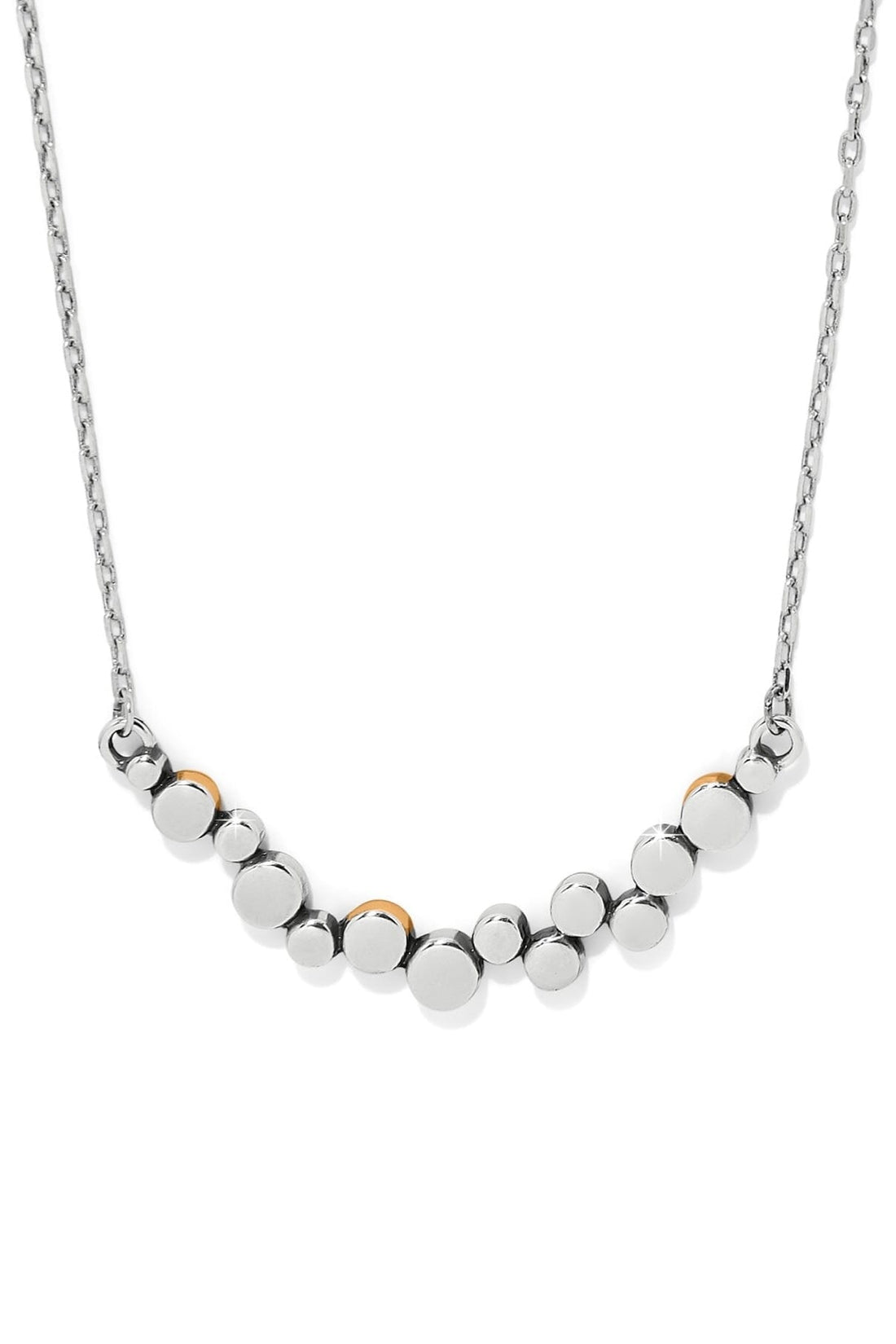 Pebble Edge Crescent Bar Necklace BJEWELRY Brighton Collectables 