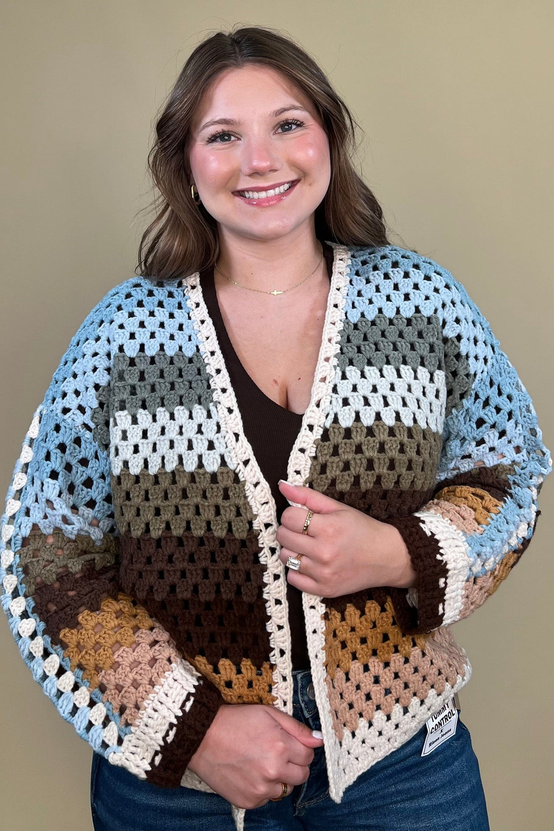 Striped Crocheted Sweater OUTFIT COMPLETER DREAMERS