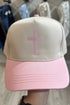 Pink Cross Hat SCARF/HAT/WINTERGOODS P&PD 