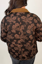 Corduroy Detail Floral Jacket JACKET:~~Unassigned~~ BLUPEPPER 