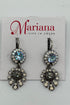 Halo & Leaf Dangle Earrings in "Ice Queen" BETTERBRANDJEWELRY Mariana 