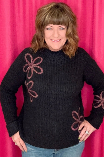 Mock Neck Sweater w/Soutache Detail SWEATER CHARLIEB 