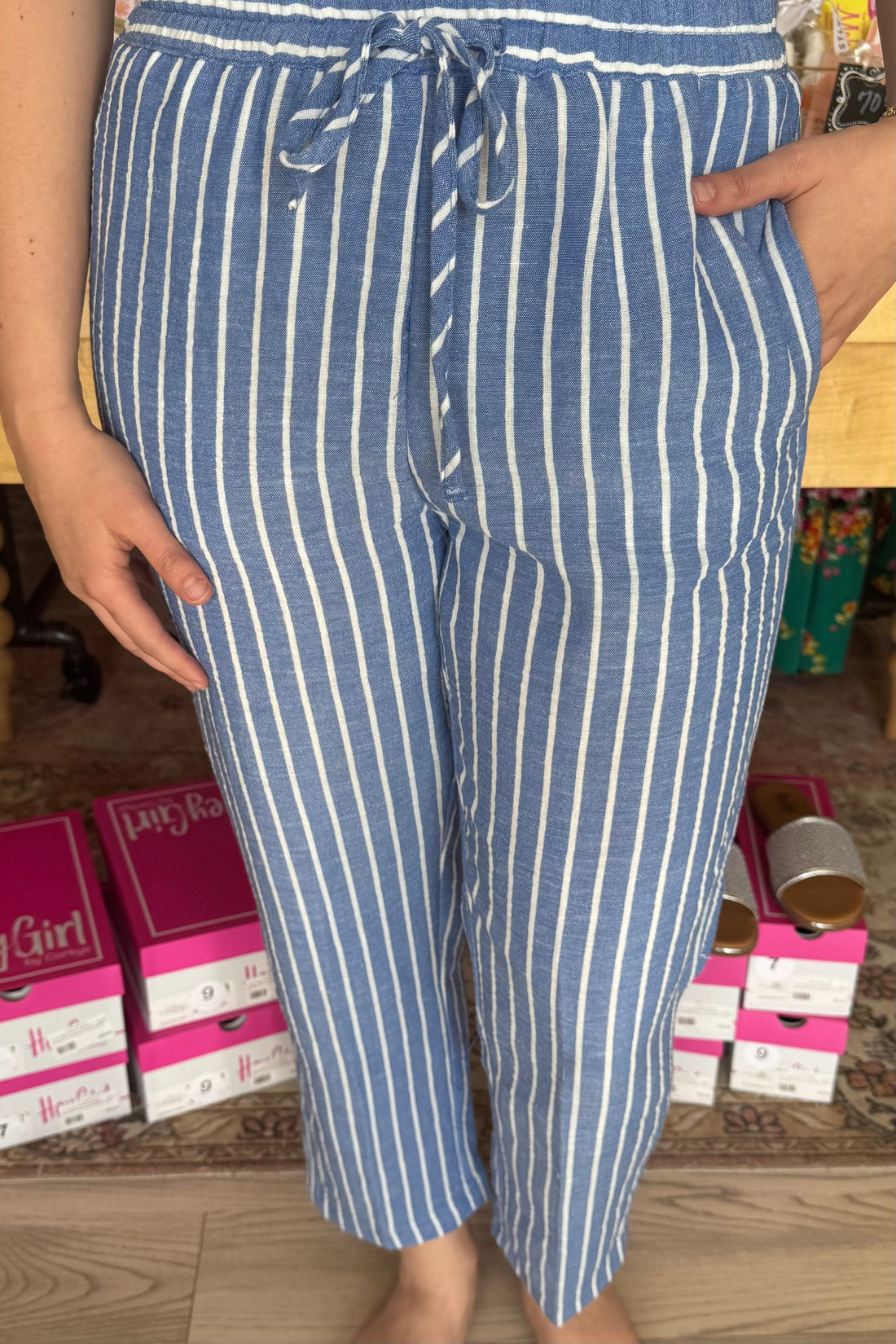 Pull On Striped Pant w/Drawstring BOTTOMS ZAC & RACHEL