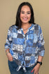 Long Sleeve Printed top w/Buttons & Twist MISSY TOP SPECIAL ZAC & RACHEL 