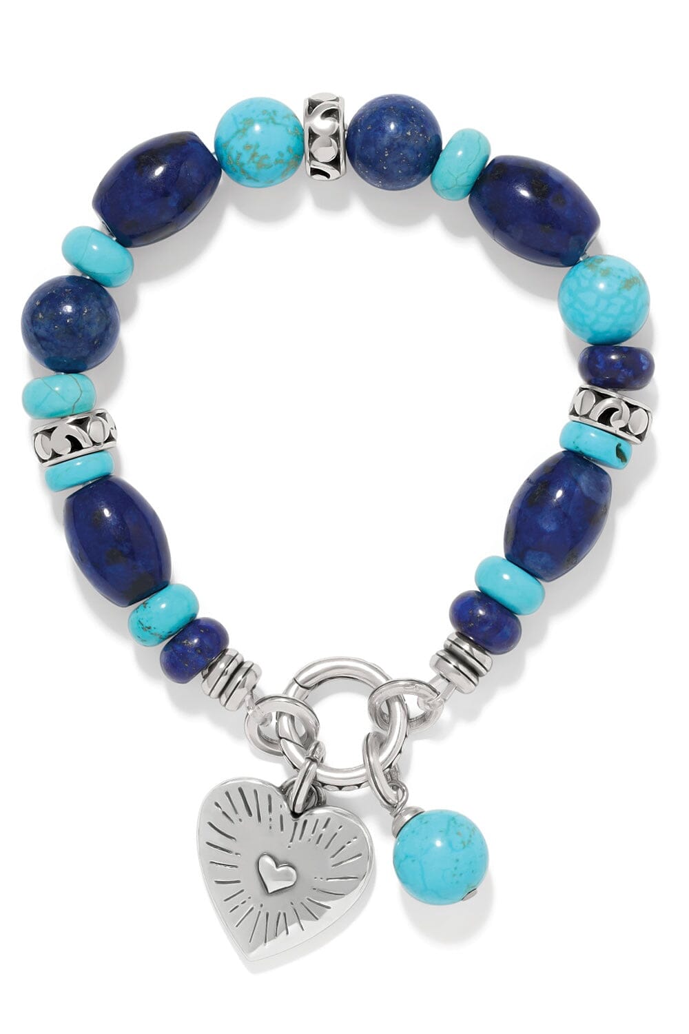 Token Lapis &amp; Turquoise Charm Stretch Bracelet BJEWELRY Brighton Collectables 