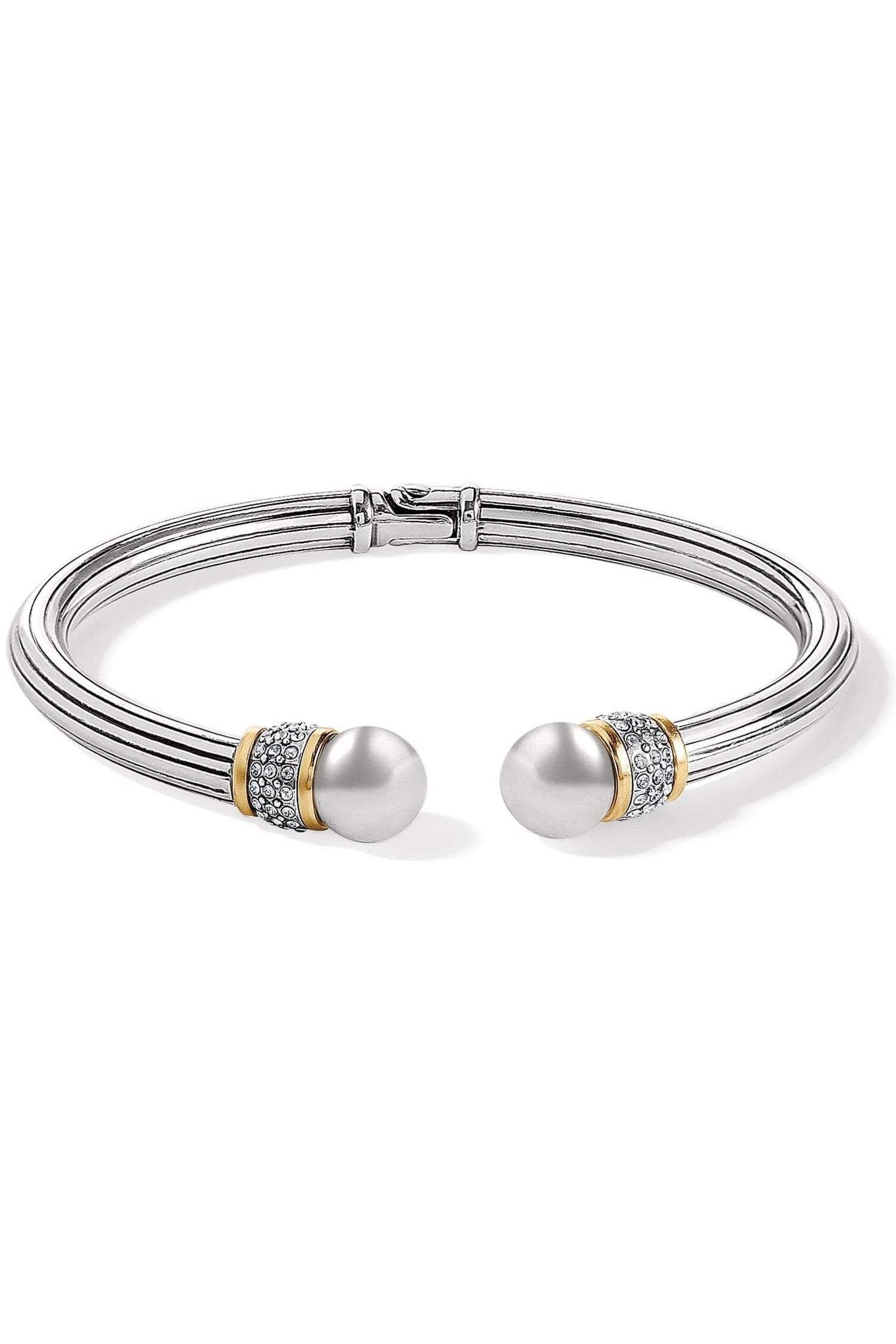 Meridian Two-Tone Open Hinged Bangle BJEWELRY Brighton Collectables 