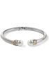 Meridian Two-Tone Open Hinged Bangle BJEWELRY Brighton Collectables 