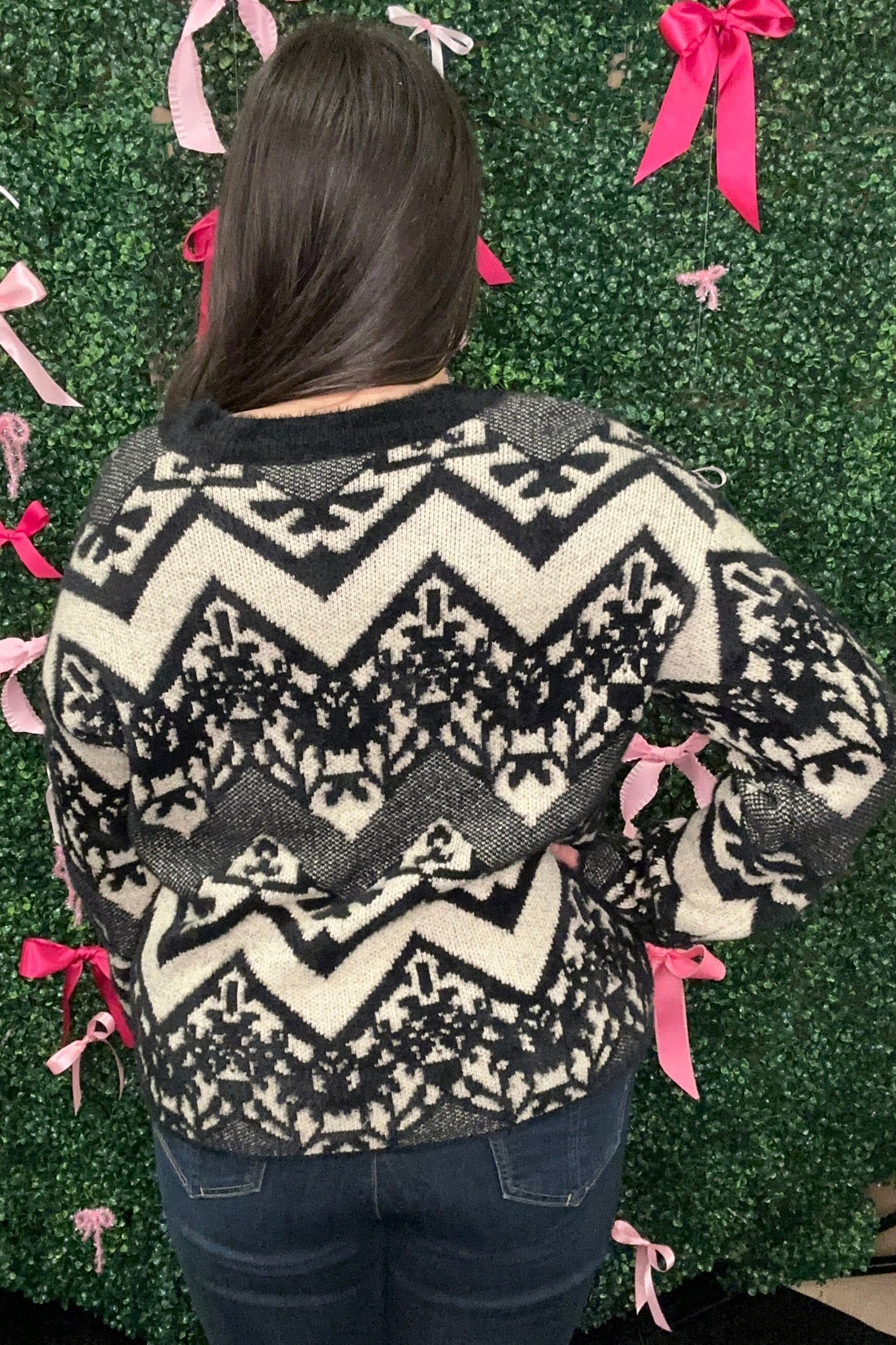 Long Sleeve Crew Neck Sweater MISSY TOP SPECIAL TRIBAL 