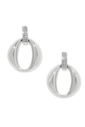 Meridian Classic Crescent Post Drop Earrings-Silver BJEWELRY Brighton Collectables 