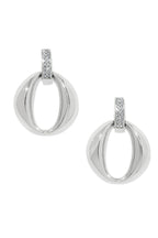 Meridian Classic Crescent Post Drop Earrings-Silver BJEWELRY Brighton Collectables 
