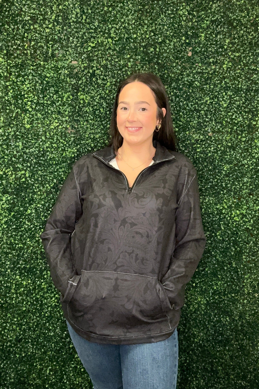 Printed Tooled Pullover w/Kangaroo Pocket JRTOP CASUAL TOP STERLINGKREEK