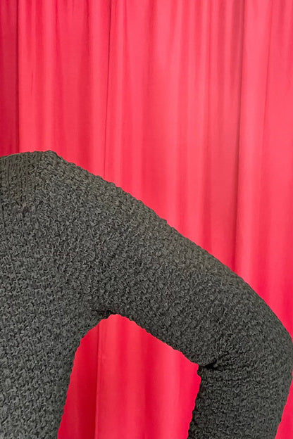 Long Sleeve Textured Top MISSY TOP SPECIAL KEREN HART 