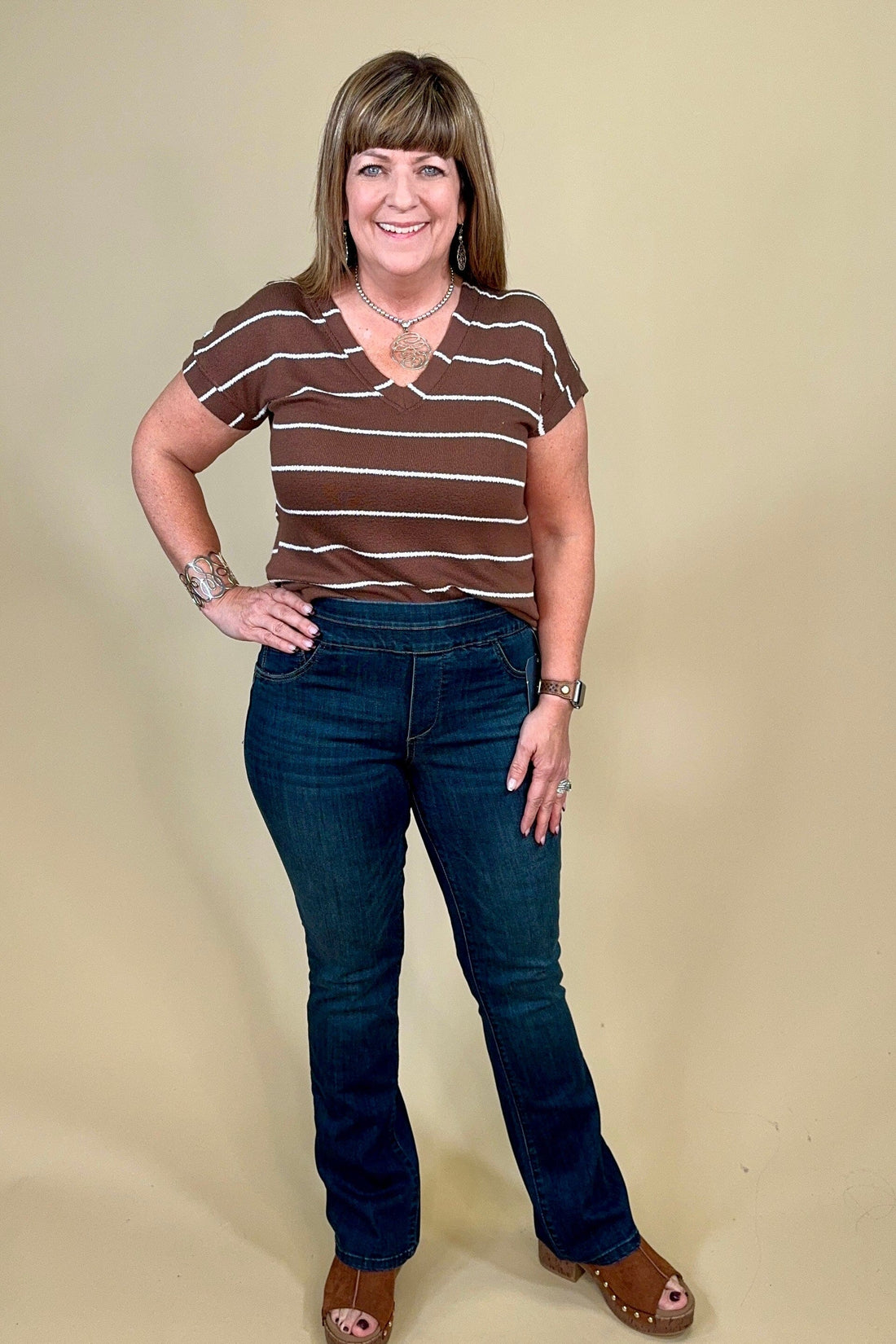 Ab Solution High Rise Itty Bitty Boot Glider JEANS DEMOCRACY 
