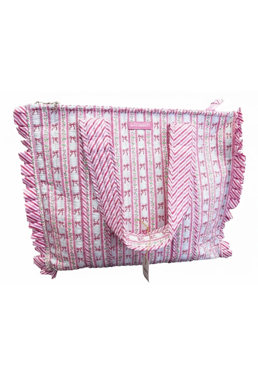 Bows &amp; Flowers Quilted Tote Bag HANDBAGS SIMPLY SOUTHERN 