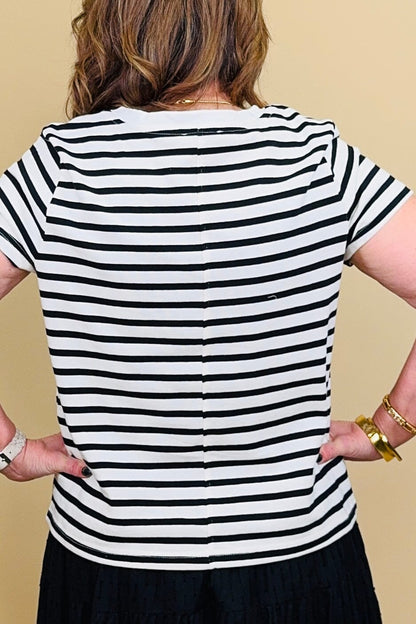 Brielle V-Neck Tee MISSY BASIC KNIT MARYSQUARE 