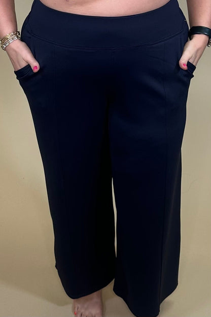 Wide Leg Tech Pant 28"Inseam BOTTOMS LIVERPOOL NAVY XS 