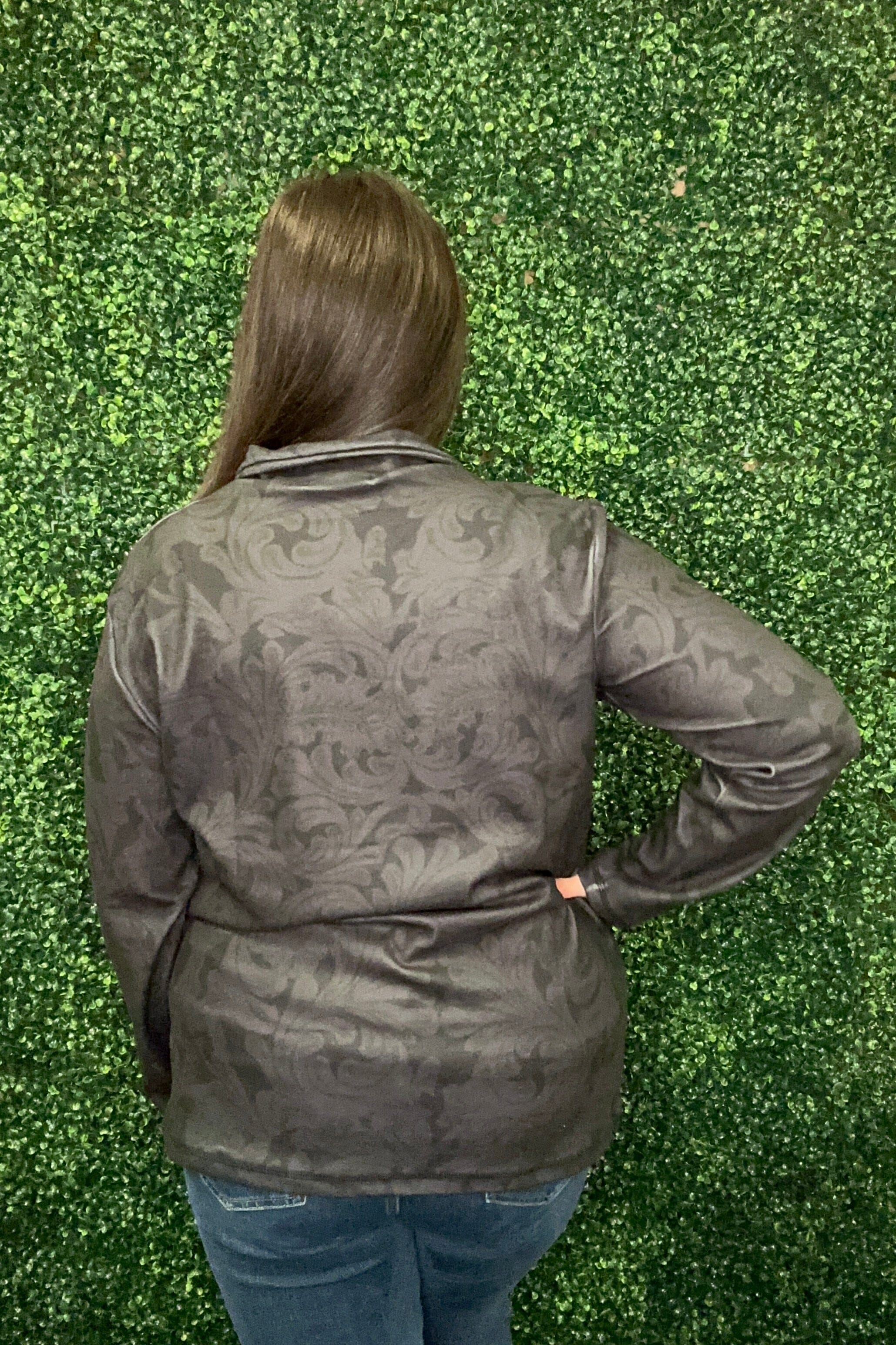 Printed Tooled Pullover w/Kangaroo Pocket JRTOP CASUAL TOP STERLINGKREEK 