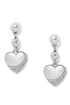 Meridian Petite Heart Wave Silver Post Earrings BJEWELRY Brighton Collectables 