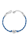Interlok Single Knot Navy Leather Bracelet BJEWELRY Brighton Collectables 