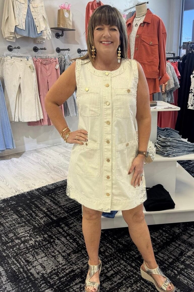 Patch Pocket Shift Dress DRESS LIVERPOOL 