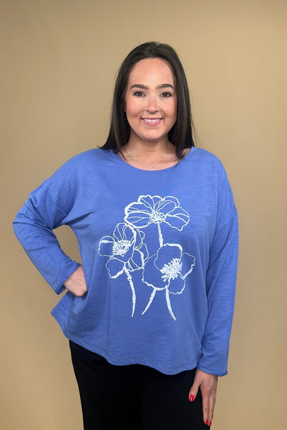 Destination Terry Blooms Pullover MISSY TOP SPECIAL HABITAT 