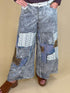 Patchwork Woven Wide Leg Pants BOTTOMS:~~Unassigned~~ POL CLOTHING 