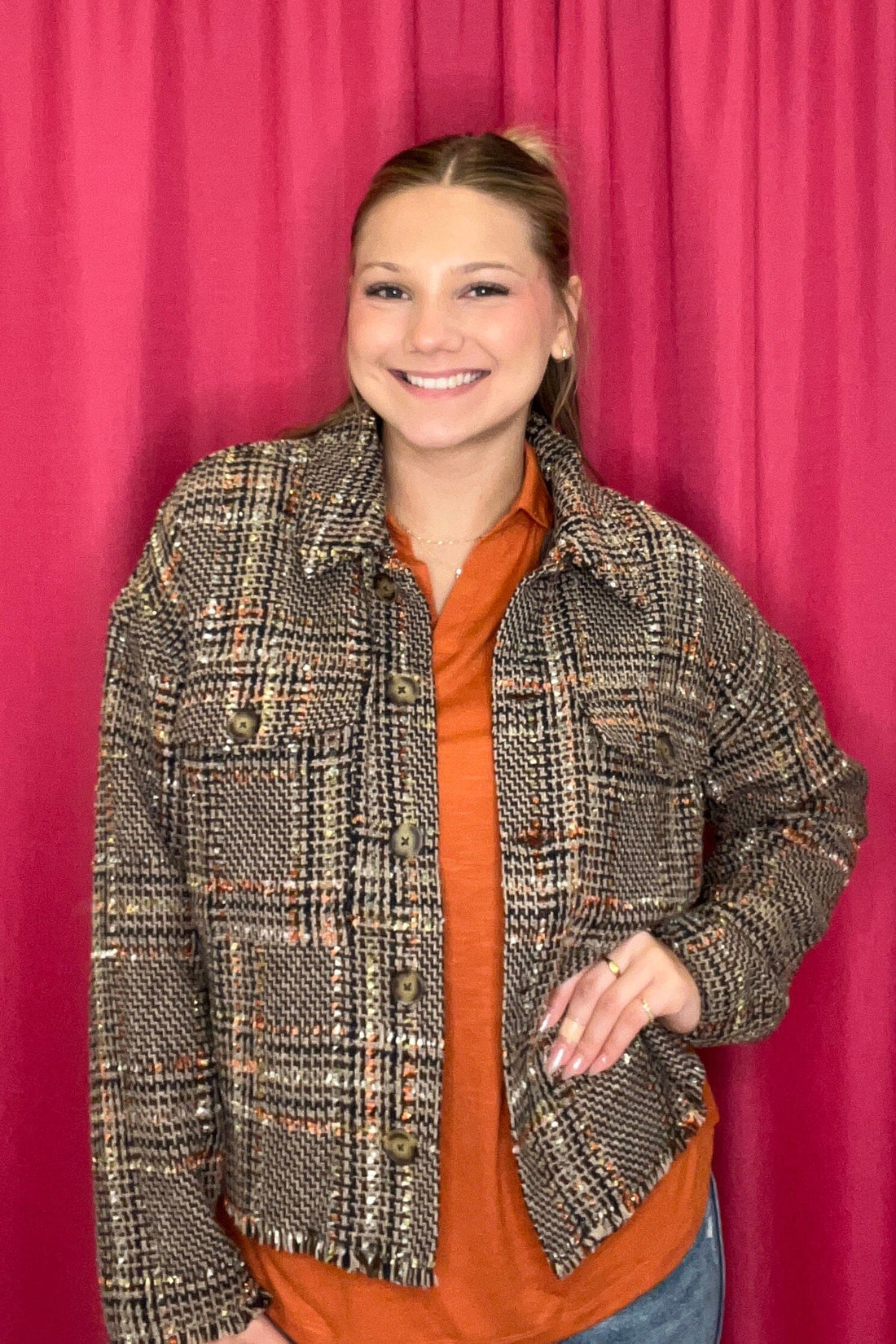 Lined Drop Shoulder Jacket OUTFIT COMPLETER TRIBAL 