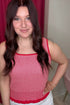 Sleeveless Square Neck Flounce Hem Sweater Tank Top MISSY TOP SPECIAL DEMOCRACY 