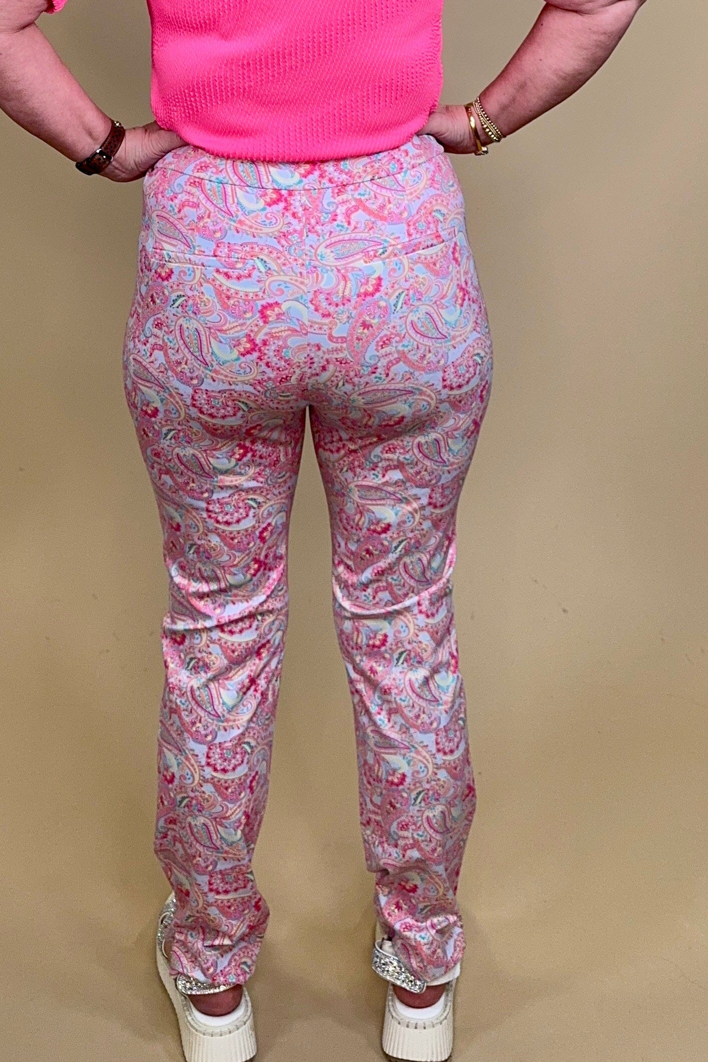 Pull On Paisley Printed Pant BOTTOMS DEAR SCARLETT 