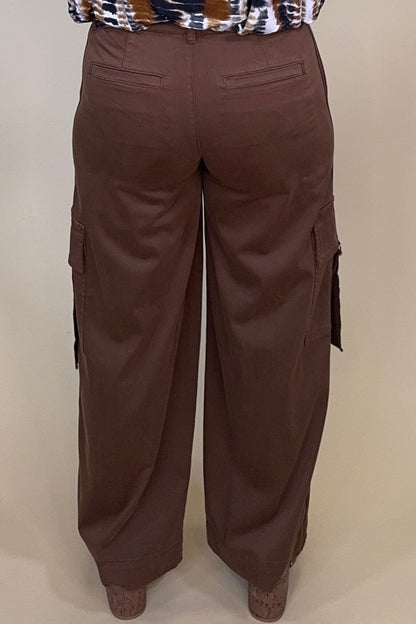 Mid Rise Cargo Wide Leg BOTTOMS LIVERPOOL 
