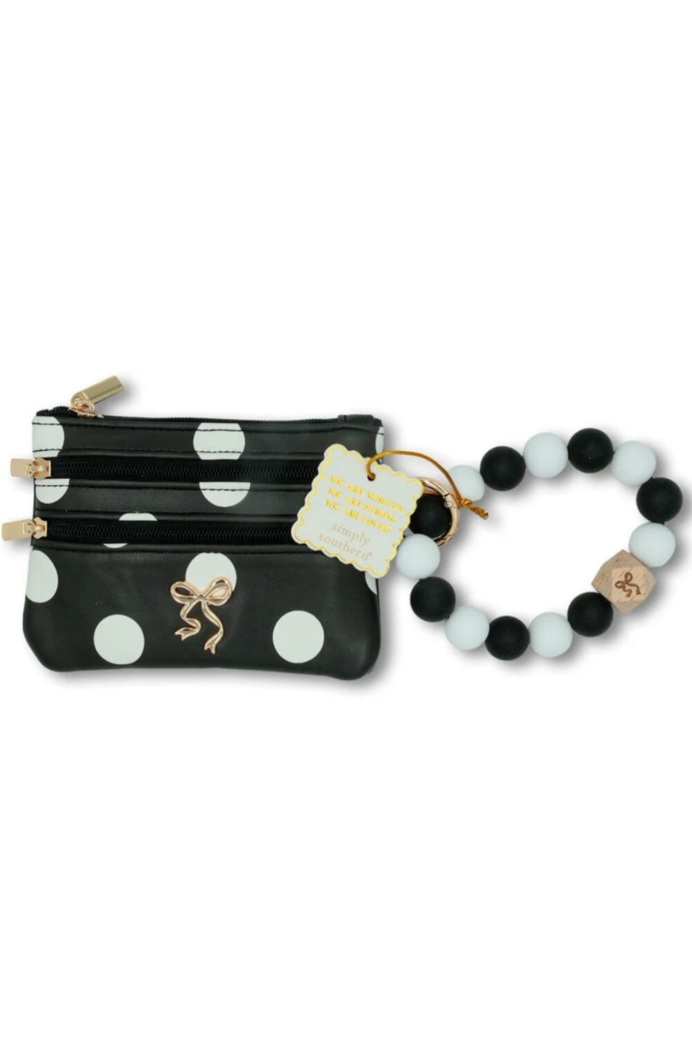 Beaded Wrist Wallet GIFT/OTHER SIMPLY SOUTHERN POKADOTS 