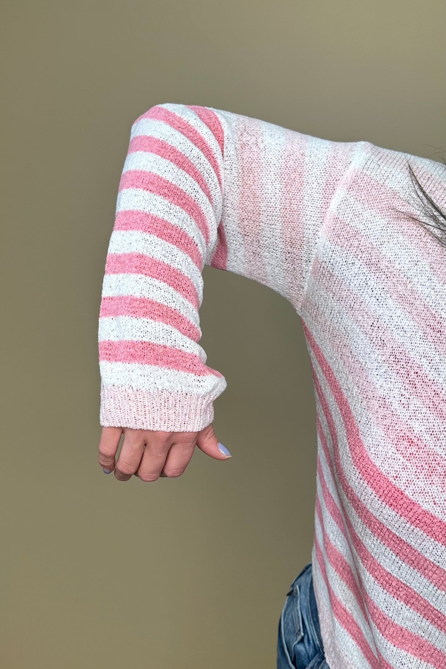 Long Sleeve Striped Sweater JRTOP CASUAL TOP DREAMERS 