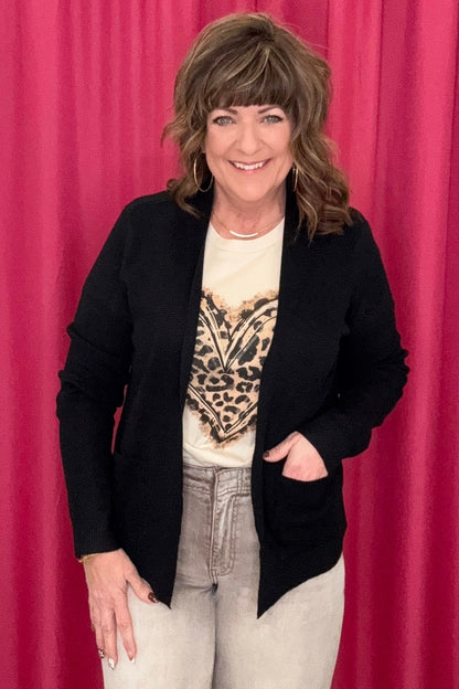 Long Sleeve Knit Cardigan w/Pockets OUTFIT COMPLETER KEREN HART 