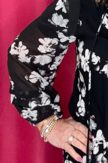 Long Sleeve Popover Shirred Woven Blouse MISSY TOP SPECIAL LIVERPOOL 