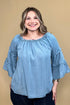 3/4 Bell Sleeve w/Ruffles and Gathered Neck MISSY TOP SPECIAL ZAC & RACHEL 