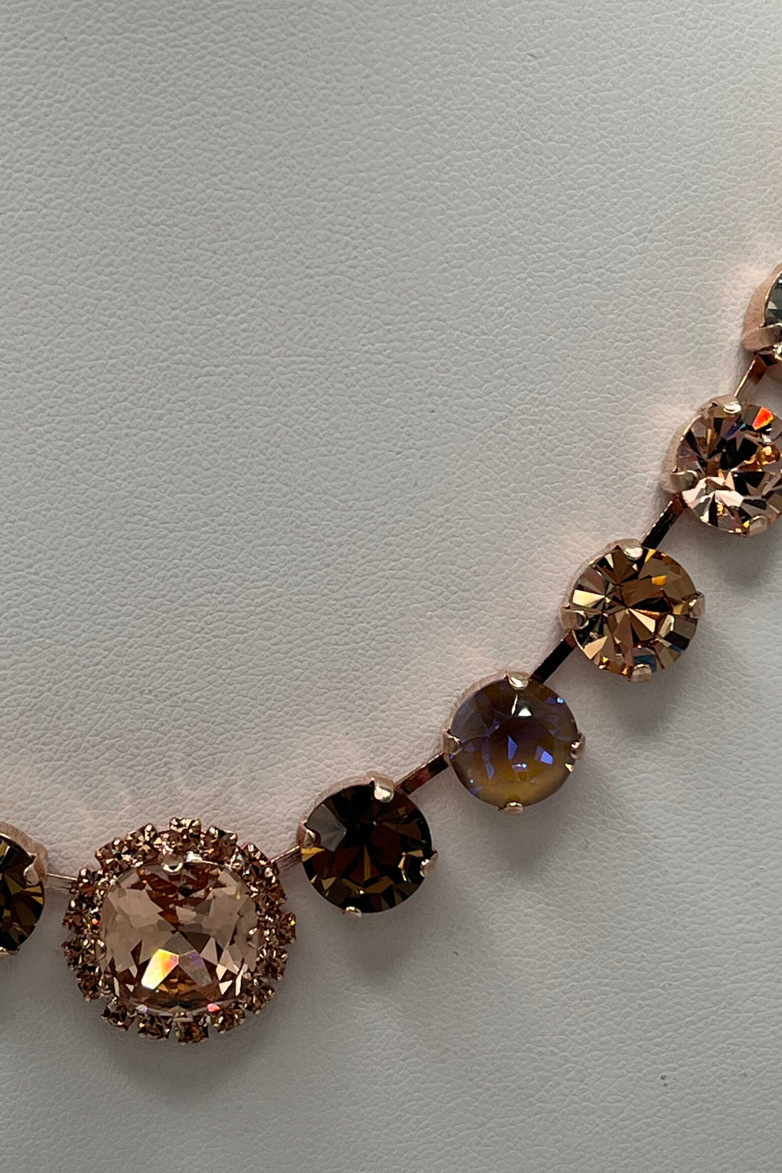 Medium Necklace with Rivoli Center Cluster in &quot;Amaretto&quot; BETTERBRANDJEWELRY Mariana 