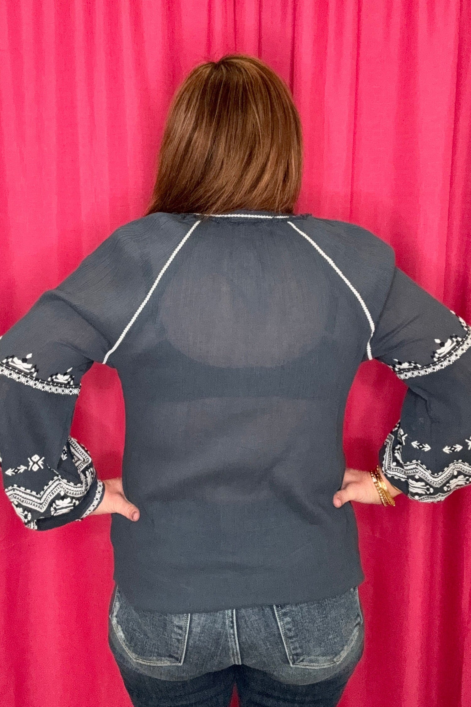 Long Sleeve Raglan Woven Blouse MISSY TOP SPECIAL LIVERPOOL 