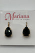 Pear Leverback Earrings in "Jet" - Yellow Gold BETTERBRANDJEWELRY MICHALSMARIANA 