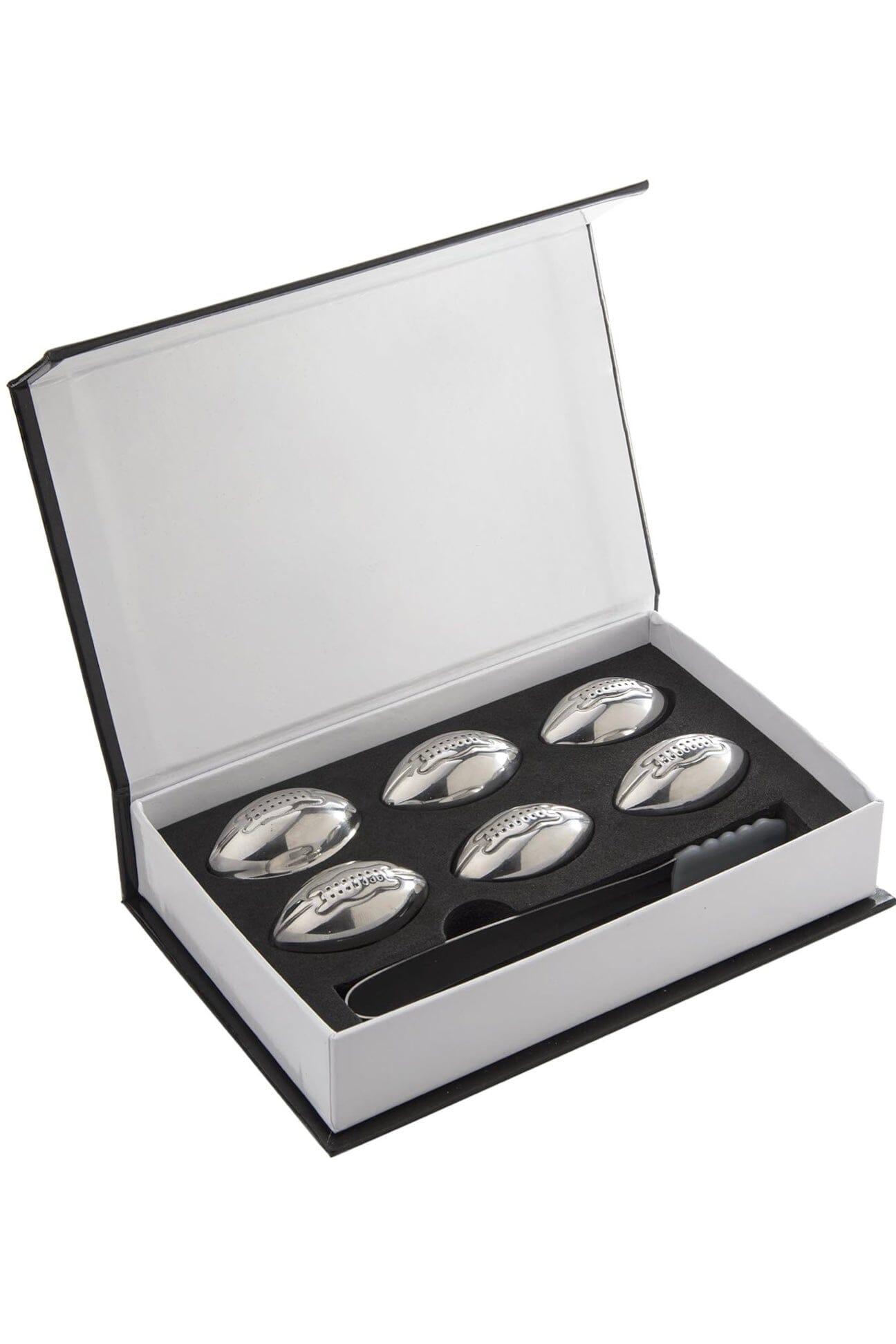 Football Shaped Stainless Steel Whiskey Stones GIFT/OTHER THE WINE SAVANT 