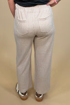 Pasadena Knit Stripe Pant - Oatmeal BOTTOMS HABITAT 