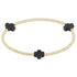Enewton Signature Cross Gold Pattern 2mm Bead Bracelet- Charcoal JEWELRY ENEWTON 