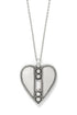 Pretty Tough Clear Gem Heart Necklace BJEWELRY Brighton Collectables 