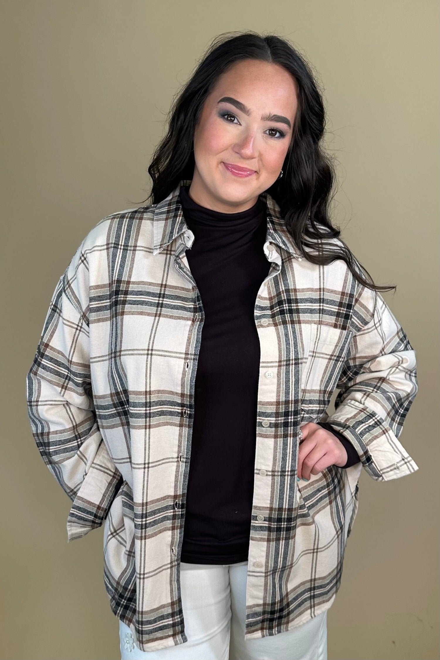 Plaid Button Down Long Sleeve Shirt GIFT/OTHER:~~Unassigned~~ BLUPEPPER 