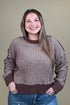 Two Toned Casual Striped Sweater SWEATER:~~Unassigned~~ VERYJ 