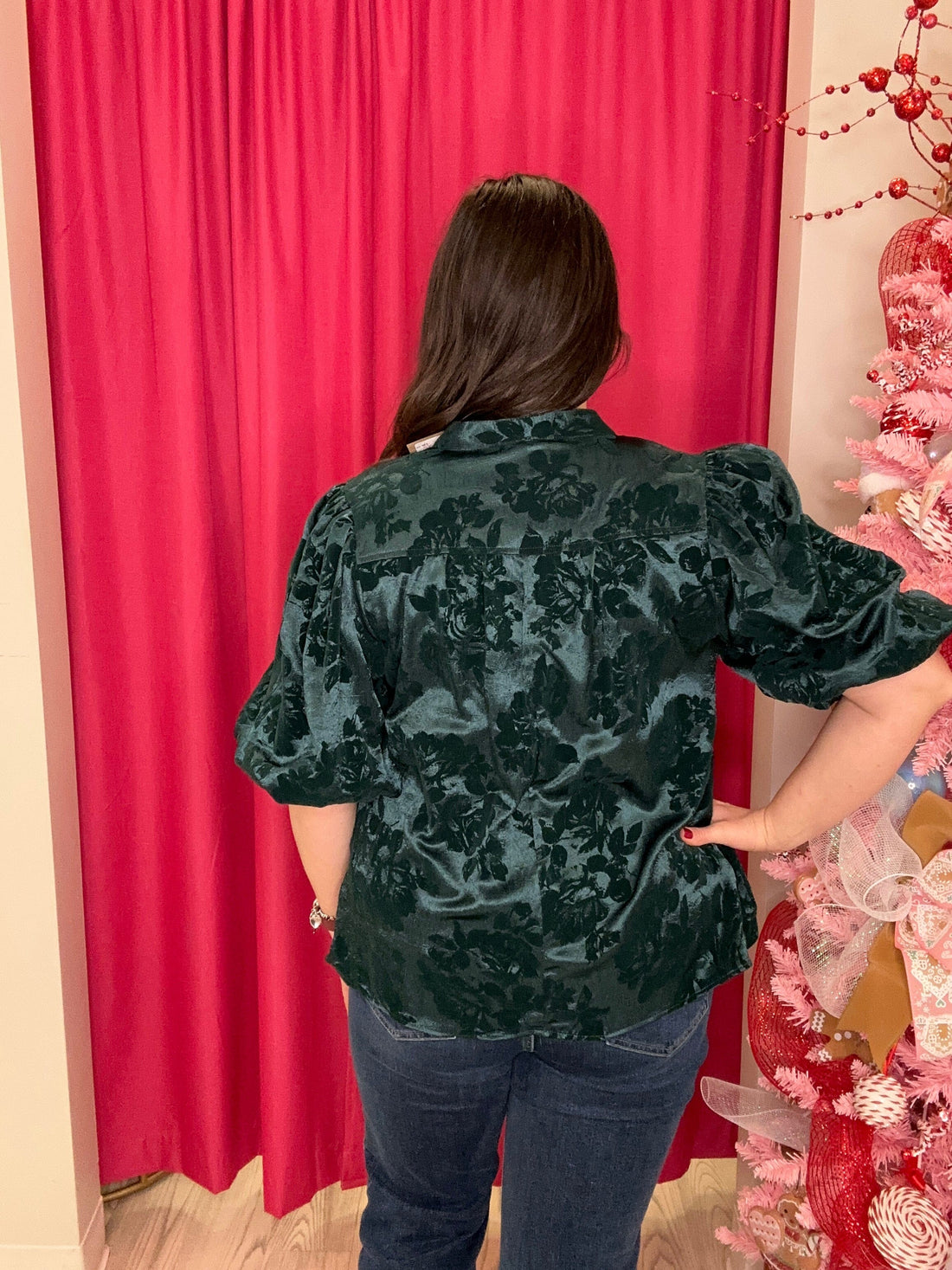 High Round Neck Puff Sleeve Top JR TOP DRESSY GLAM 