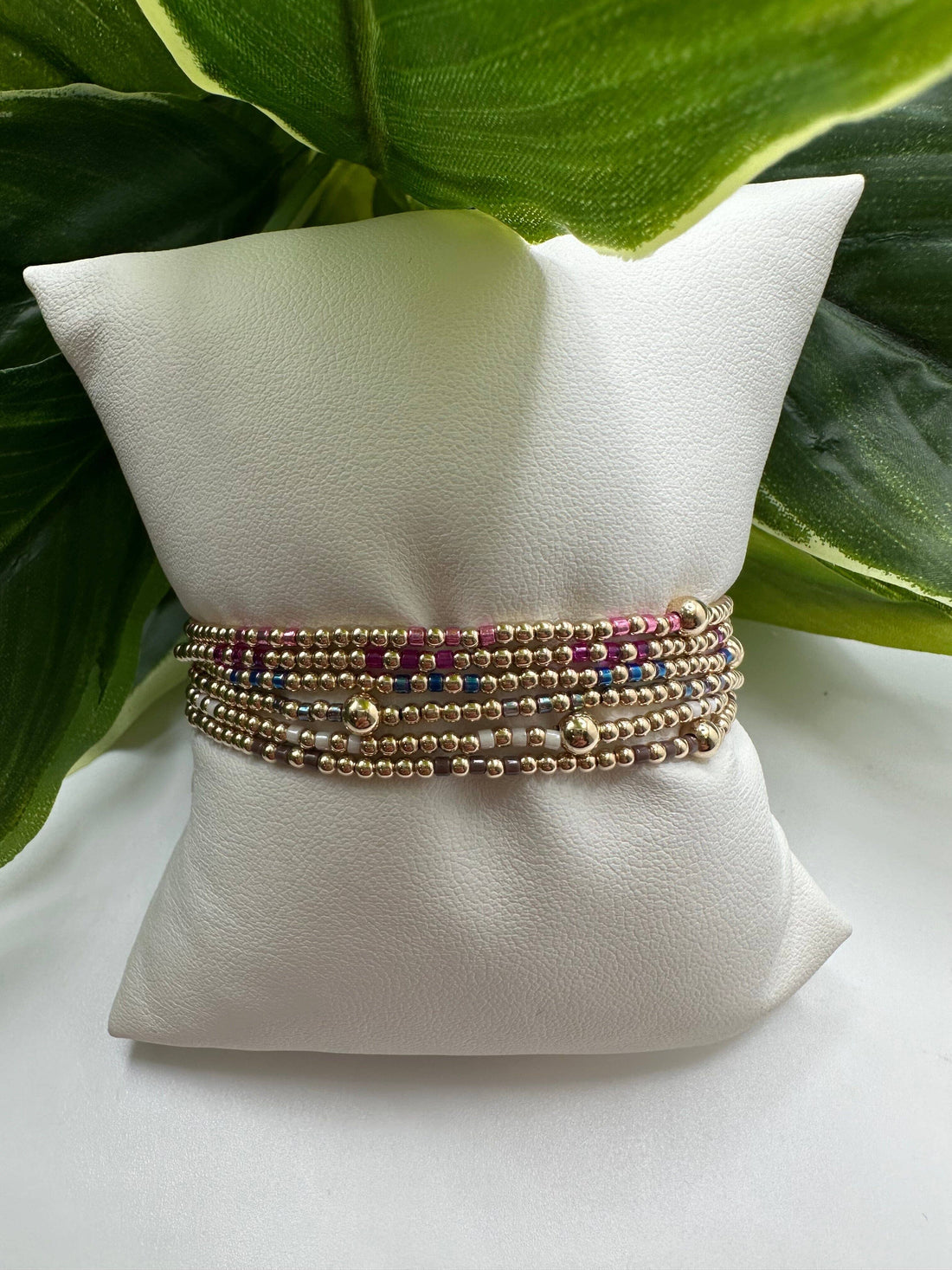 Enewton Hope Joy Pattern 2mm Bead Bracelet- Fuchsia JEWELRY ENEWTON 